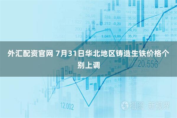 外汇配资官网 7月31日华北地区铸造生铁价格个别上调